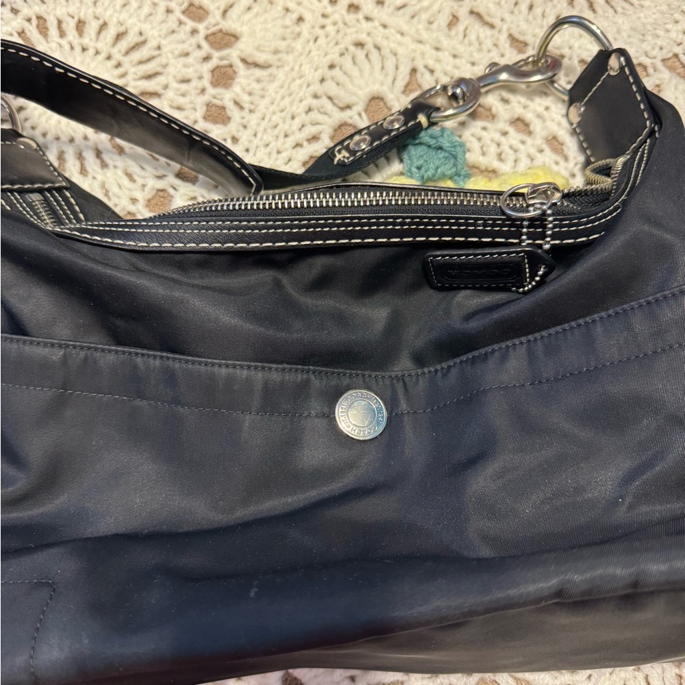 GUC black coated canvas Coach Satchel. Clean bag